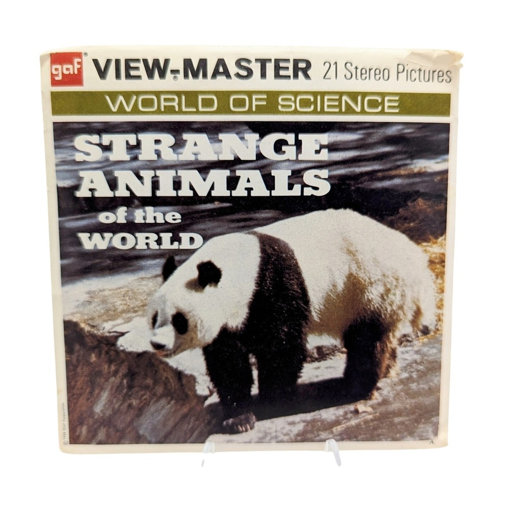 1958 View-Master Strange Animals Of The World 3 Reel Pack